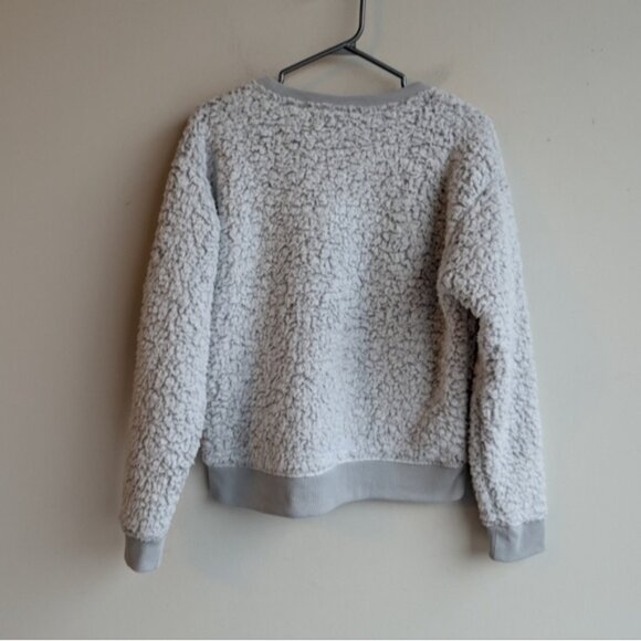 Victoria's Secret PINK sherpa Teddy Crewneck Pullover Sweater - Picture 3 of 5